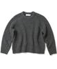 KNITTED (Unisex) Boucle Raglan Crop Round Knit Charcoal