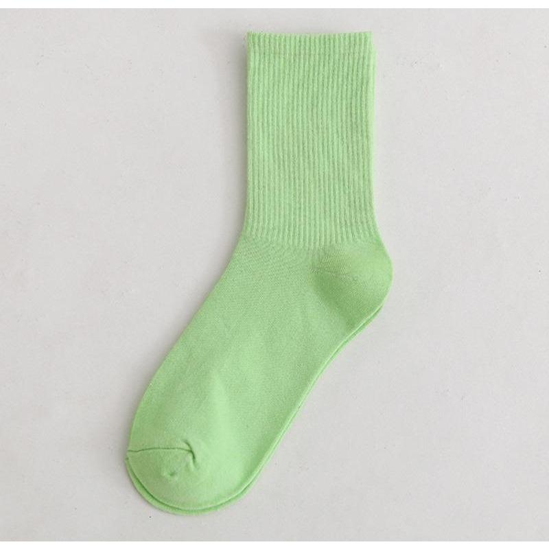 CHAOZHU Ins Fashion 40+ Colors Combed Cotton Skateboard Women Men Socks Unisex Stretch Soft 4 Seasons Fit Basic Daily Sock