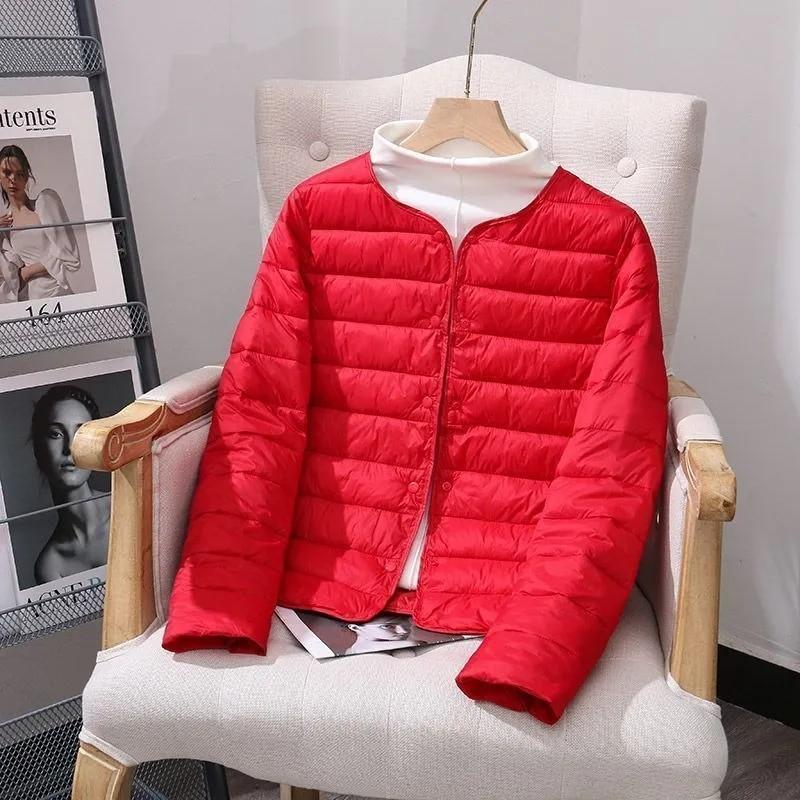 Giacca Invernale da Donna Taglie Forti Slim Calda Imbottita Leggera e Confortevole Top Corti Sottili Larghi Capispalla Femminili