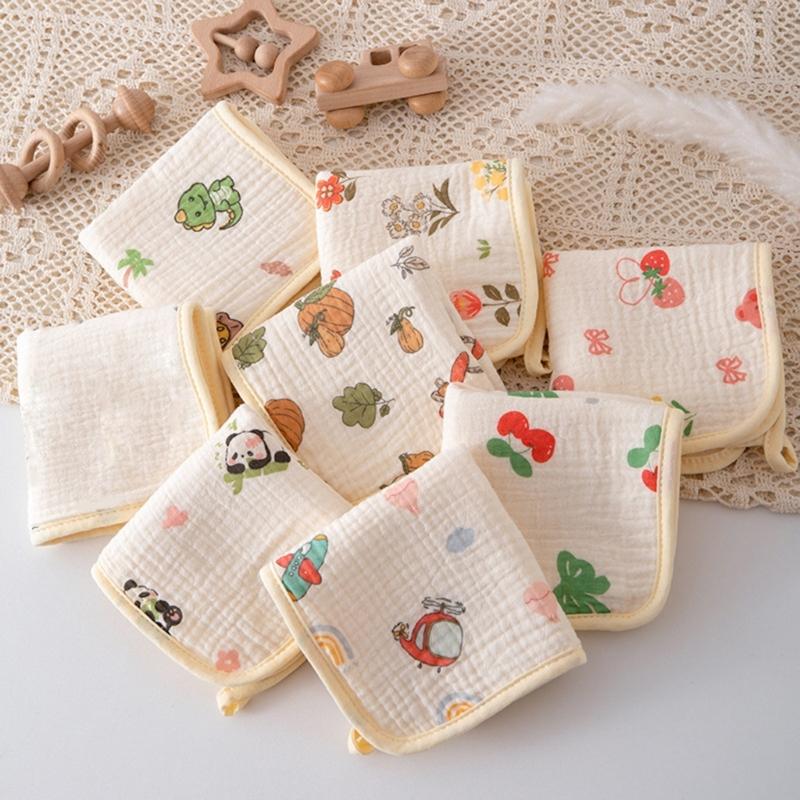Cotton Washcloth Baby Square Face Towel for Delicate Skin Absorbent Newborns Bib Burping Cloth Hands Cleaning Towel