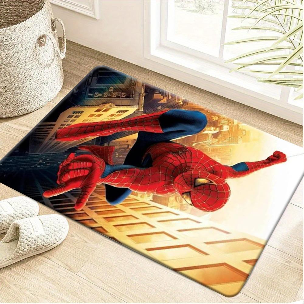 Marvel Printed Doormat with Spider-Man Red Web Design - Suitable for Living Room, Bedroom, Game Room Carpet, Door Mat/Outdoor