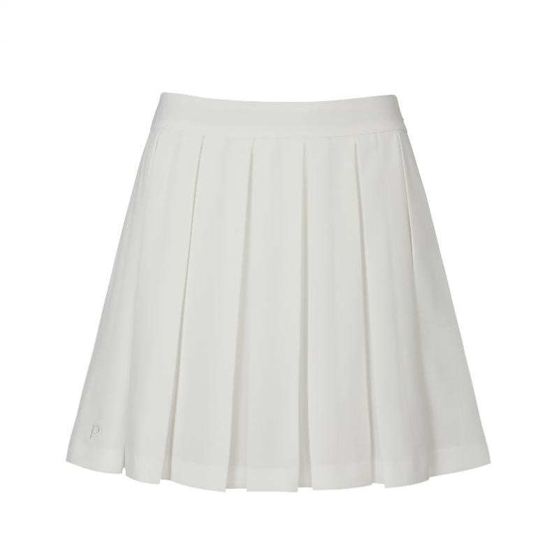 Playboo Airy Inverted Pleats Skirt W Inner Pants White