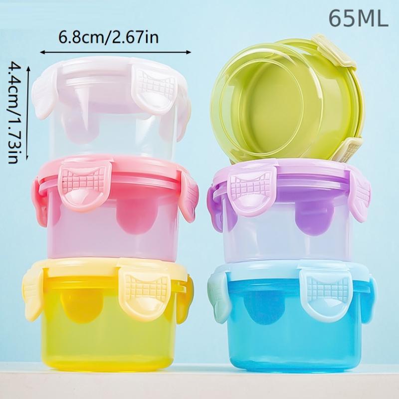 1/3/6Pcs Food Grade Mini Storage Box Baby Supplement Seasoning Sauce Packaging Storage Box Microwave