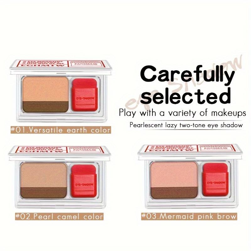 Quick Eyeshadow Color Mixing Disc Brush Easy To Apply Glitter Earth Brown Color Golden Brown Eyeshadow Palette