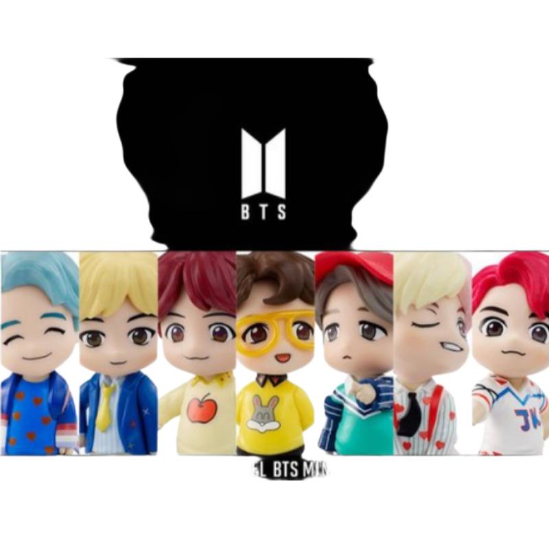 

BTS Mini Figure Set – 6pcs Collectible Art Toy Figures for Display
