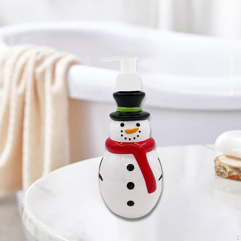 Christmas Soap Dispenser Refillable 350ml Portable Decoration Premium Practical Shampoo