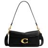 Tabby Cow Leather Crossbody Bag, Shoulder Bag Medium Women's Black CCX04-B4BK