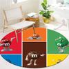 M&M's Round Area Rug,Carpet Rug for Living Room Bedroom Sofa Playroom Decor,Non-slip Floor Mat