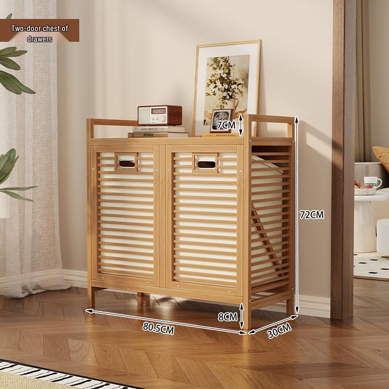 Multi-layer Bamboo Storage Cabinet for Bedroom: Toy and Clothes Organizer, Drawer and Shelf Unit