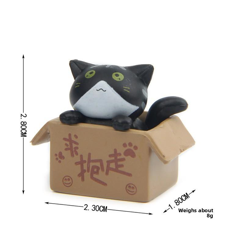 Paper Box Chis Sweet Home Cartoon Pvc Cat Figurine Garden Dcor For Plant Enthusiasts