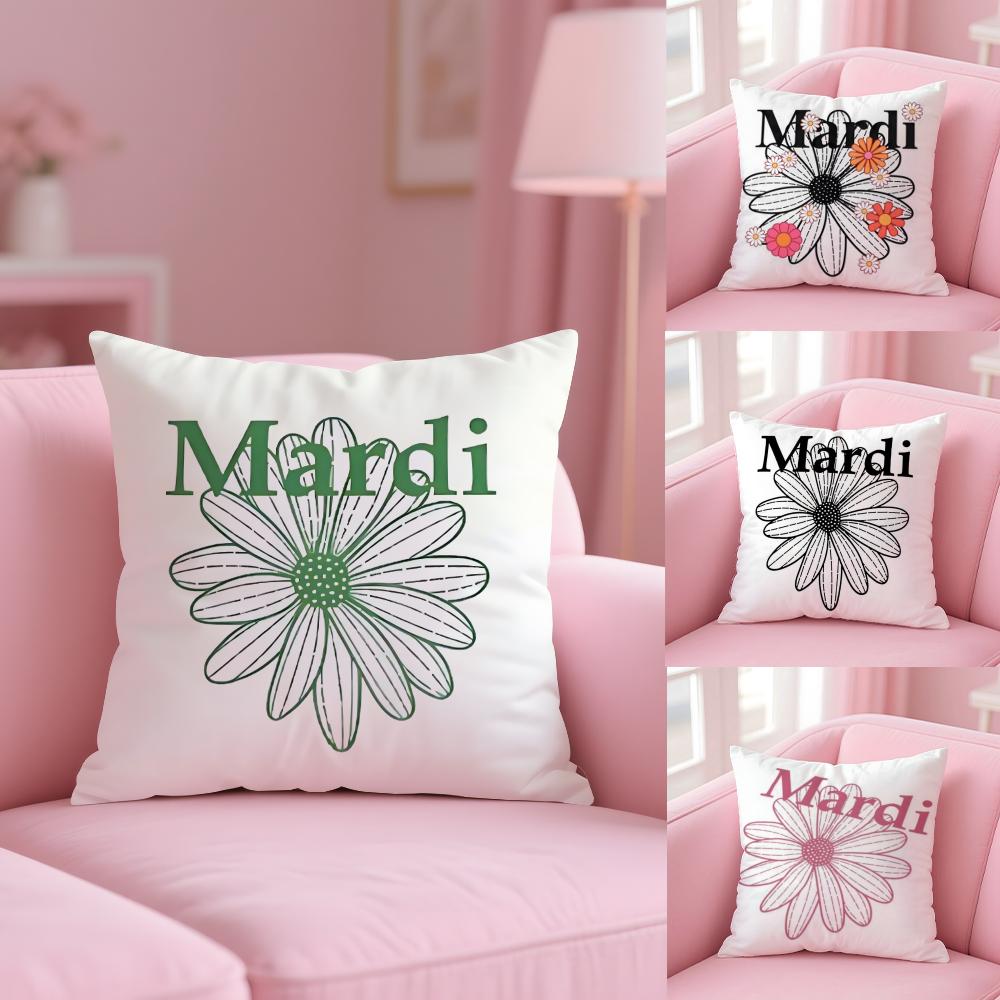Luxury M-Mardis M-Mercreds Cushion Cover Plush Fabric Soft Double-Sided Printed Sofa Warm Winter Home Gift Pillow Case