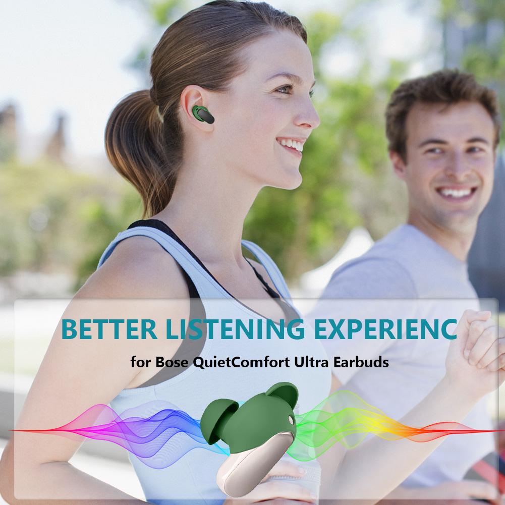3 Pairs Silicone Ear Tips Covers Ear Bud Tips Anti Scratch Eartip Accessories Reusable Washable for Bose QuietComfort Earbuds II