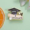 Graduation Brooch Bachelor Hat Shape Graduation Photos Pin Finishing Touch Suit Lapel Badge Graduation Season Accessory