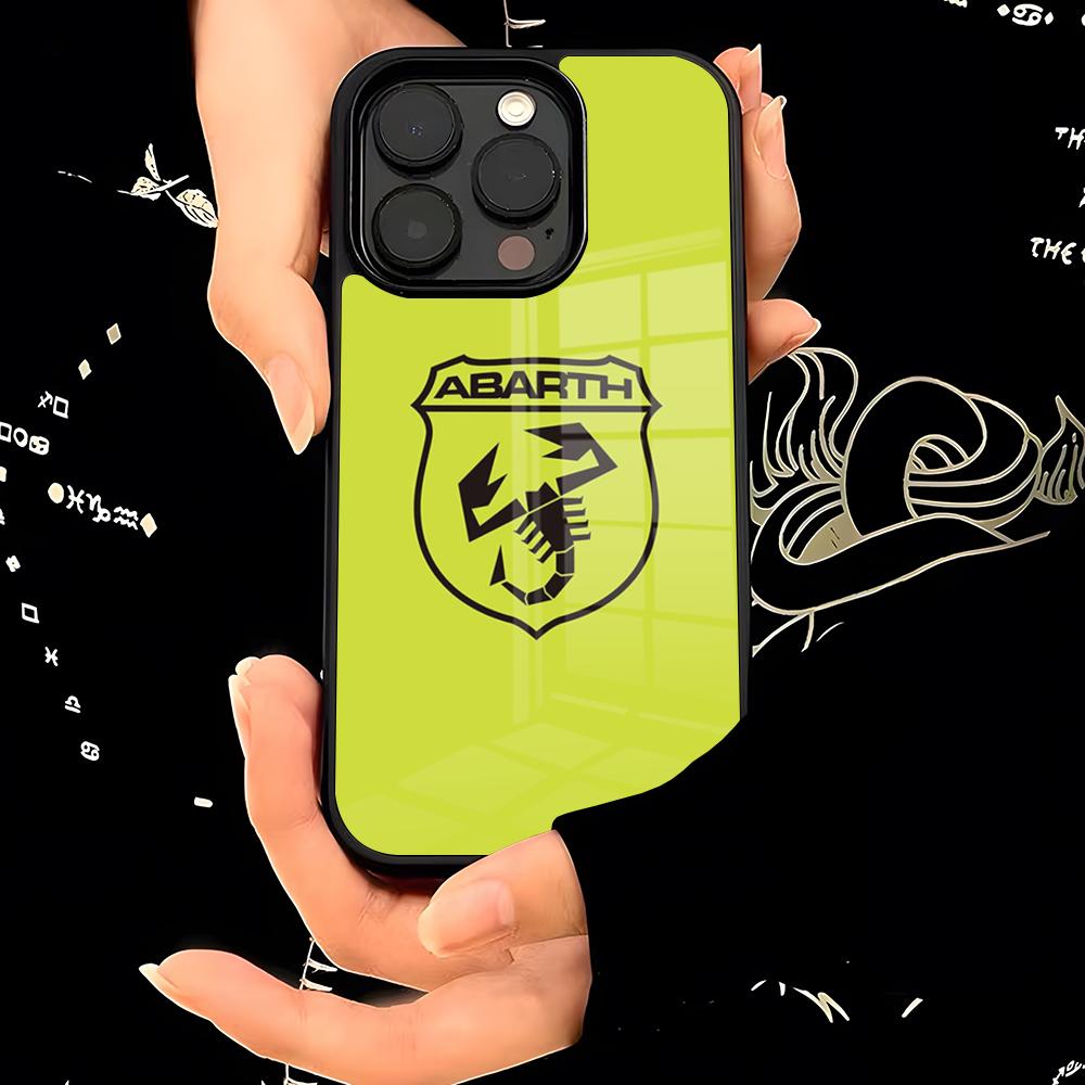 ABARTHess Phone Case PC+TPU For IPhone 15 16 17ProMax 13 16 11 12 14 Pro Xs Max Mini Xr X Plus Cover