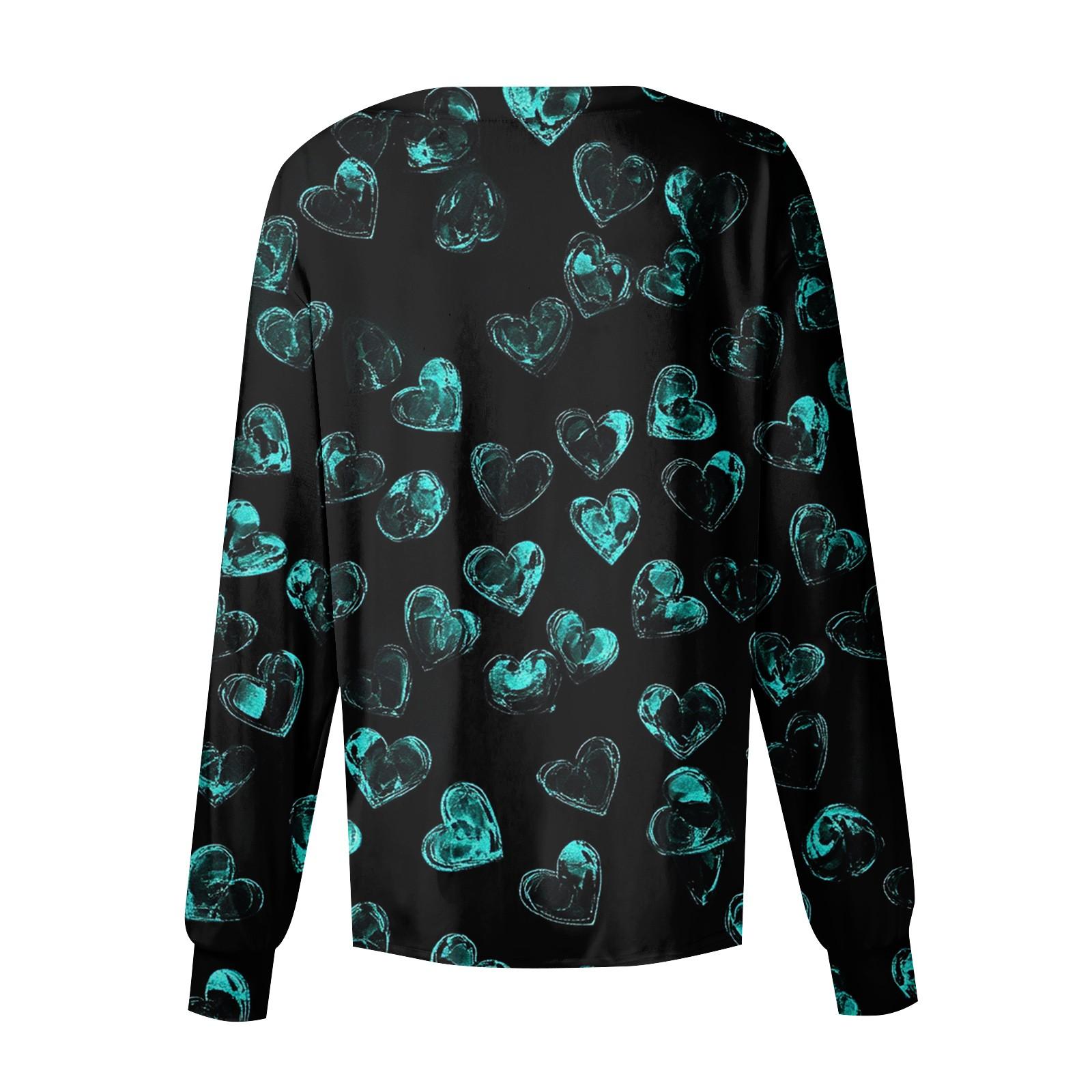 Женский повседневный однобортный однобортный кардиган с длинным рукавом и принтом — фото 4