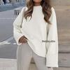Women's 2026 Long Sleeve Solid Color Round Neck Loose Sweater