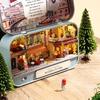 Caixa de Brinquedos DIY Teatro Modelo Menina Casa Casa de Bonecas Miniatura Presente