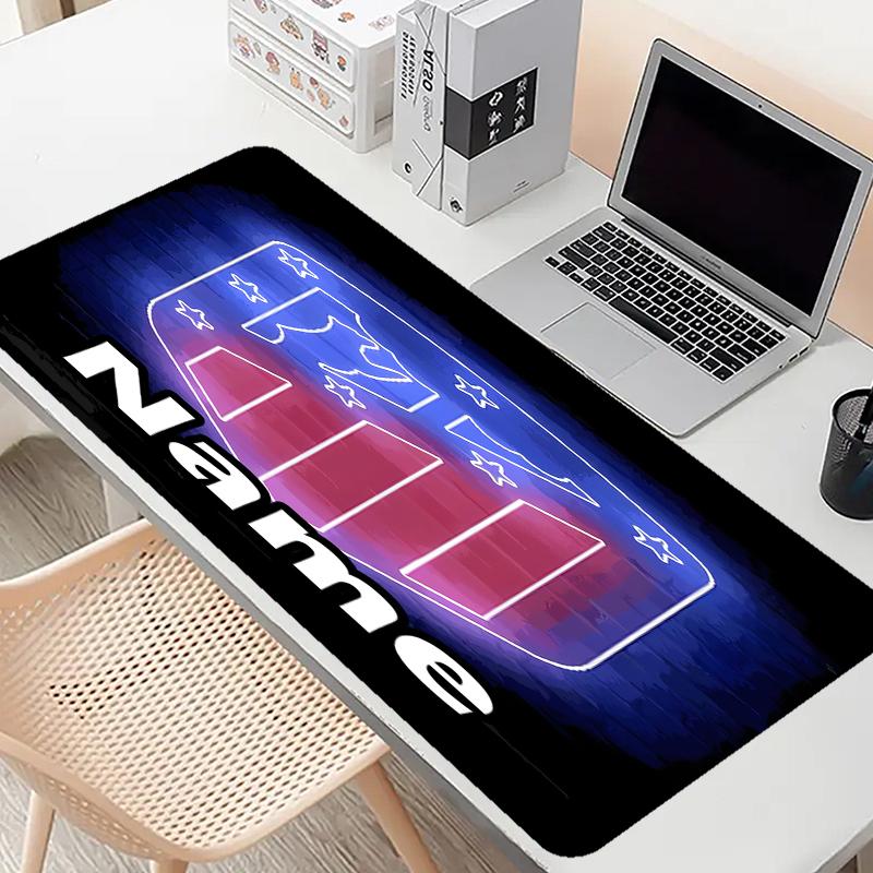 Custom Name Personalized football team Pattern Mousepad, Laptop PC Desk Mat, Decorative Desk Mat for Home Keyboard Pad Gift