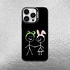 Cartoon Stickman Matchman Phone Case For iPhone 17,16,Pro,Max,e,15,14,Plus,13,12,Mini,11, Matte Colored Silver Luxury Cover