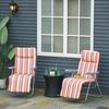 Reclining Garden Chair Set of 2, 5-Level Adjustable Zero Gravity Chairs with Cushions