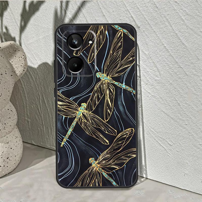 Dragonfly Insect Pattern For Realme 10 11 12 13 14 Pro Plus C55 C71 C75 C67 C63 C51 C61 C53 C35 C65 GT6 GT7 Pro Case
