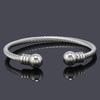 Luxury Rope Stainless Steel Man Cuff Bracelet Women Jewellery Valentines Day Gift