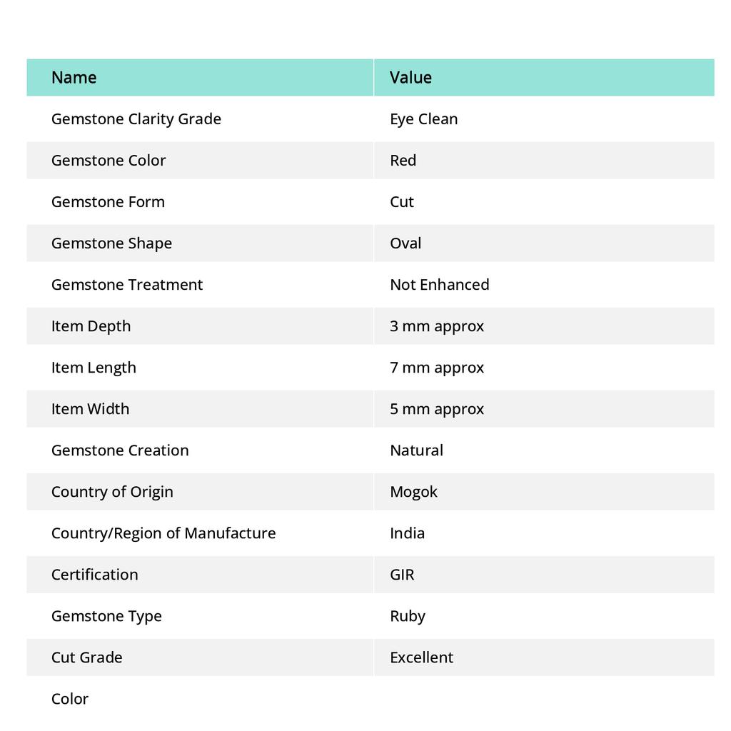 7x5 mm Natural Red Ruby Excellent Oval Cut 8 Ct CERTIFIED Loose Gemstone Lot MULTTIQ109