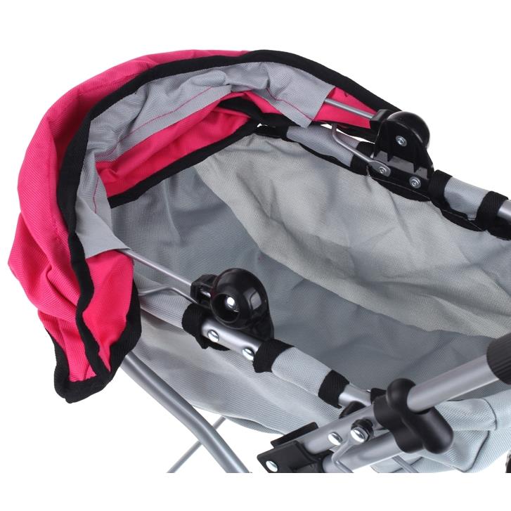 Puppenwagen Tiefer Metall Leichter Klappbares Verdeck Gondel Schaumstoffräder