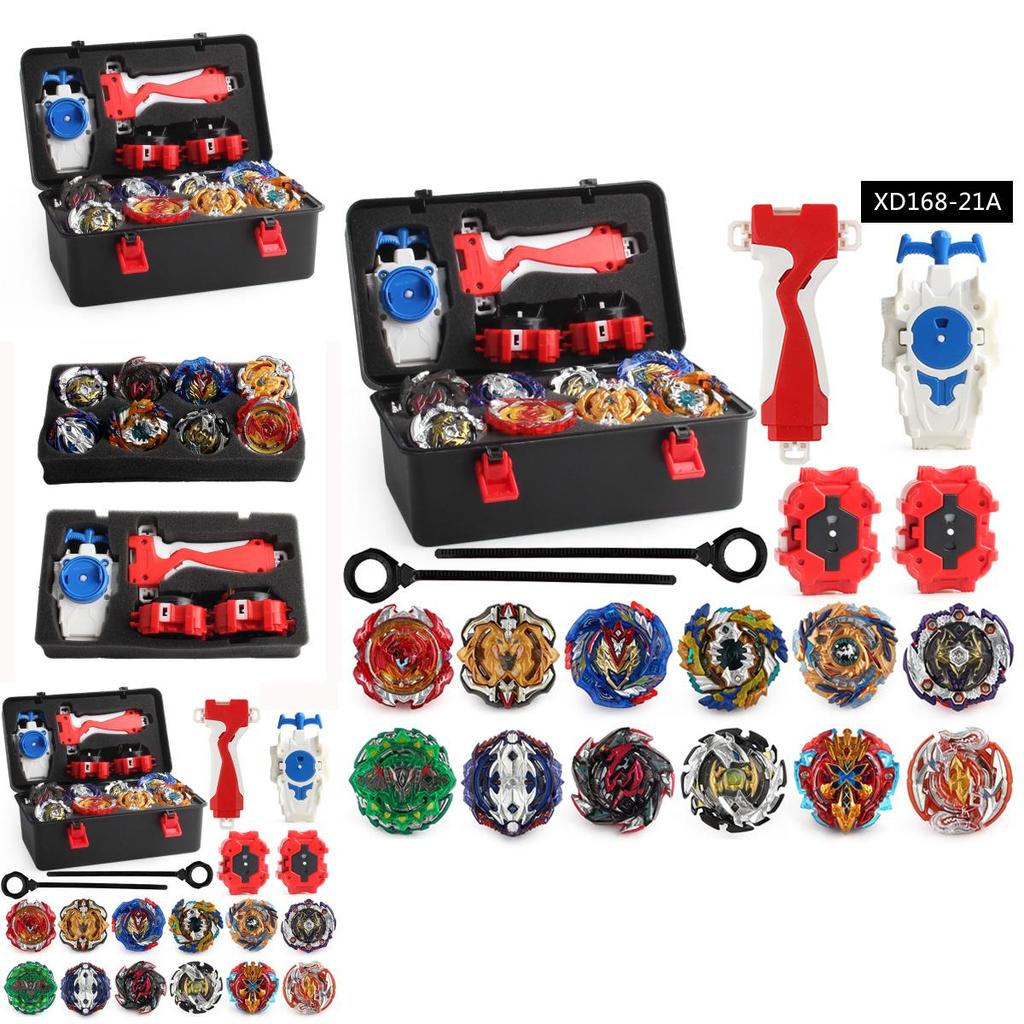 Premium Quality 12pcs Beyblade Set Portable Gyro B122 B125 B127 With Storage Case
