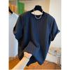 Men's Solid-Color Summer Design Casual Short-Sleeve T-Shirt Relaxed-Fit Plus Size T-Shirt