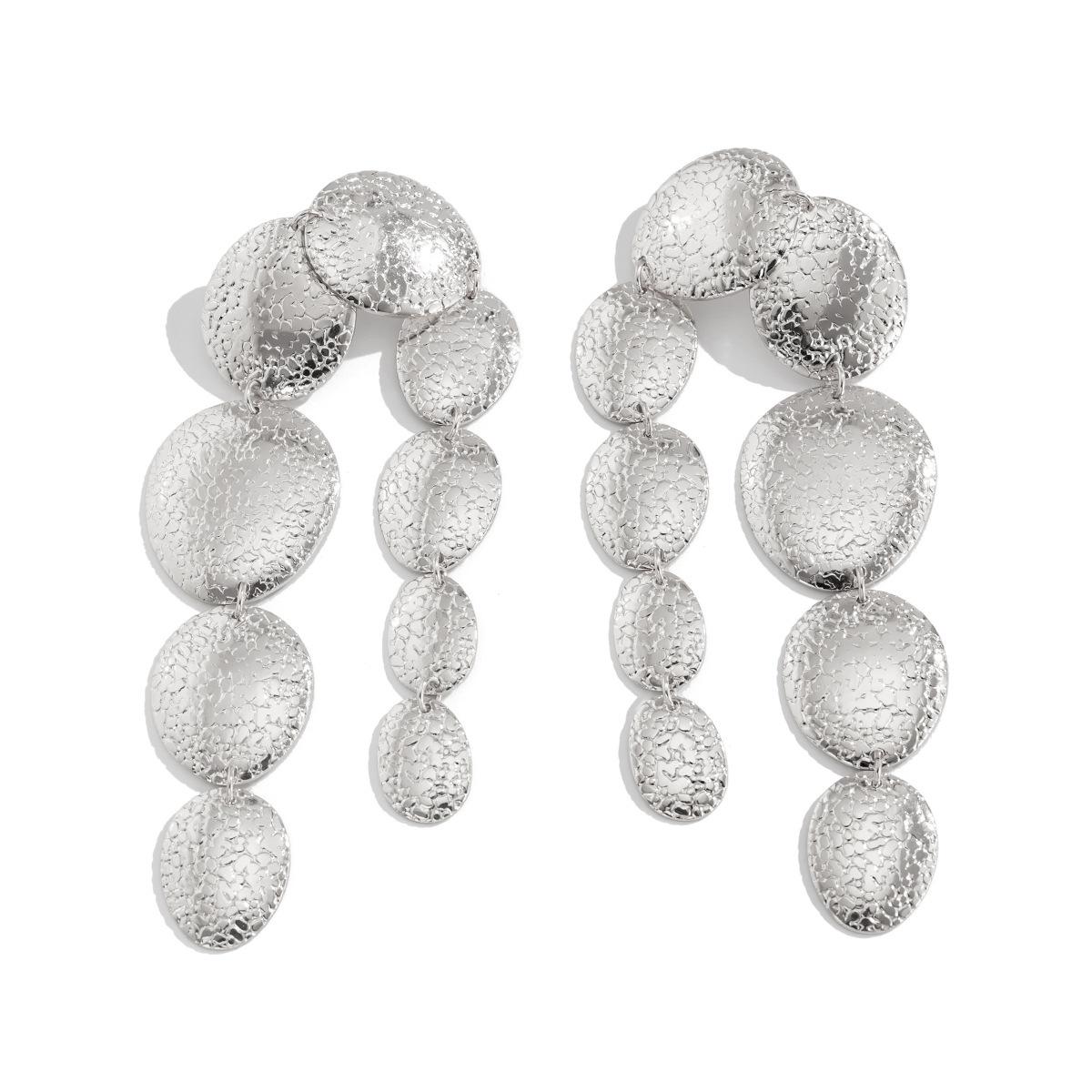 

Oval Earrings, Fashionable Long Tassel Earrings for Women Earrings білий