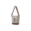 MLB Canvas Bucket Bag , Portable Crossbody Bag , Shoulder Bag Regular Unisex Brown Gray Multicolor (Unisex) Shoulder Bags 3ABMS072N 43BRD