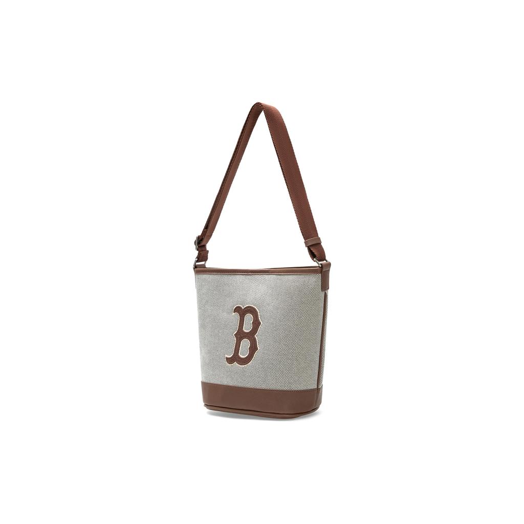 MLB Canvas Bucket Bag , Portable Crossbody Bag , Shoulder Bag Regular Unisex Brown Gray Multicolor (Unisex) Shoulder Bags 3ABMS072N 43BRD