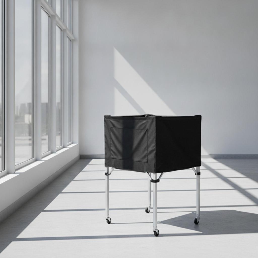 Ball Storage Cart Foldable Folding Collapsible for Gym, Coaches