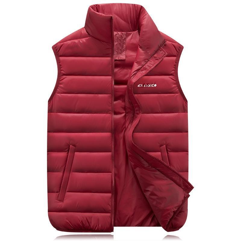 Couple's Lightweight Down Cotton Jacket 200 Kg Waistcoat Oversize Fat Mm Down Cotton Vest for Fall and Winter Men and Women