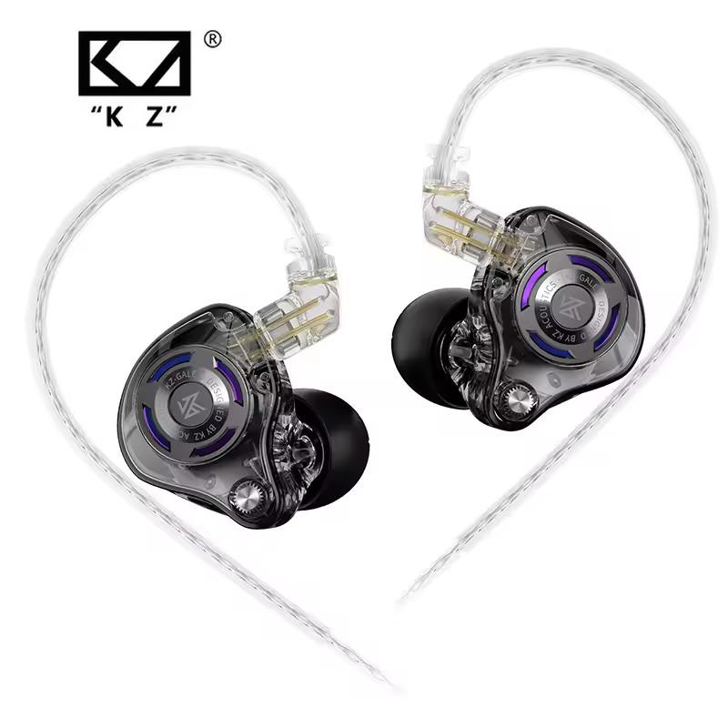 KZ Gale In-Ear Gaming Earphones E-sports Bass Metal Earbuds for Video Game Stage Live Sound Headphones