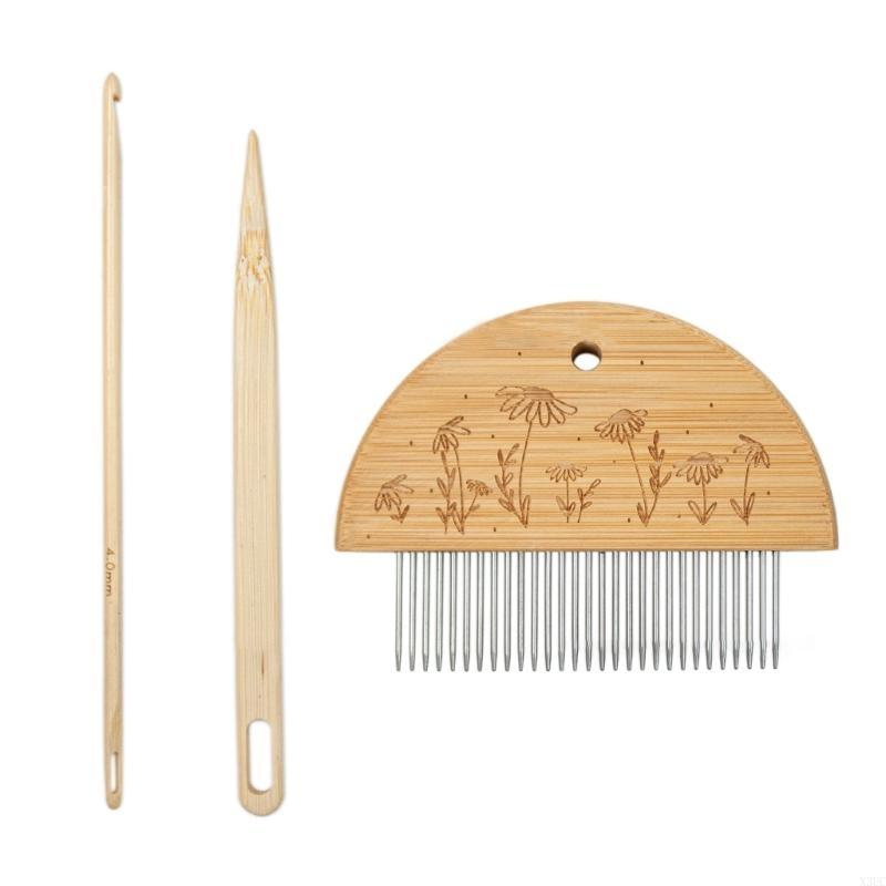 

Weaving Comb, Bamboos Weaving Comb Tool Tassel Handweaving Comb DIY Multifunctional Braided Accessories X3UC