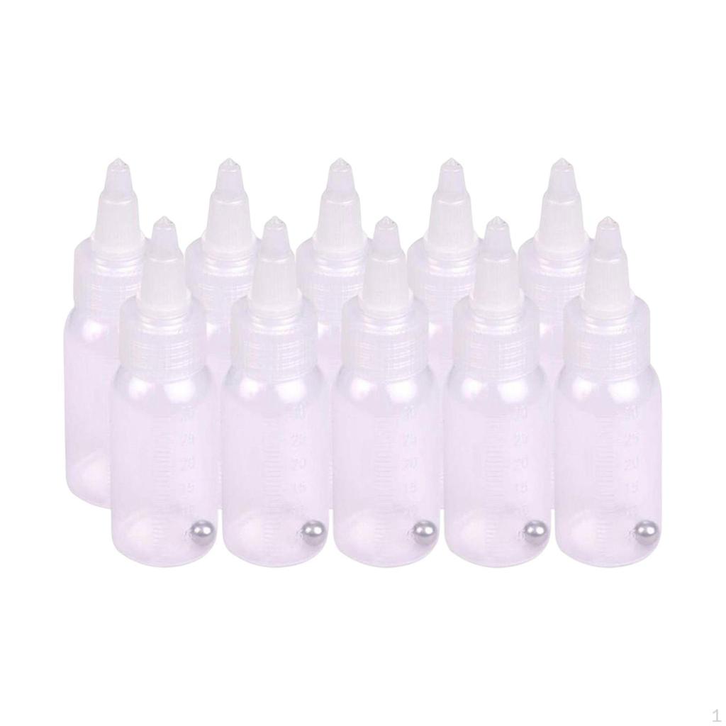 10x 30ml Paint Storage Bottles Empty Bottle for Kitchen Model Cosmetic Uses