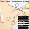 2 Pieces Facial Hair Small Scissors Eyebrow Scissors Professional Nose Hair Scissor Grooming Scissor Curved and Rounded for Man and Woman Trimming