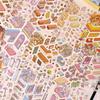 40pcs 3D Mini Diorama Sticker Book , Quiet Book Crafts with Miniature House Scenes, 3D Visual Journal Scene Stickers