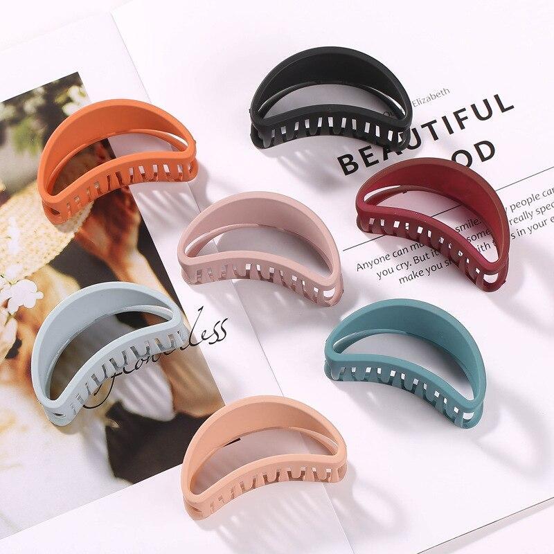 1Pcs Korean Solid Color Hair Claws Elegant Frosted Hair Clips Hairpins Barrette Headwear for Women Girls Hair Styling Tools