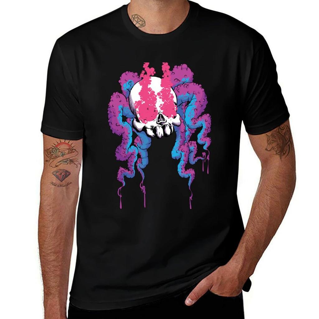 Squid Skull TShirt Utility Work Short Sleeve Top