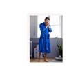Men's Summer Lightweight European-Size Silk-Feel Mid-Length Cardigan Bathrobe Pajamas