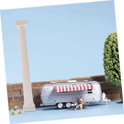 CAXUSD 4-Piece Roman Column Model, White Roman Column, Column Planter, Pillar Sculpture, Garden Roman Column Statue, Aquarium Roman Column, Roman Colu