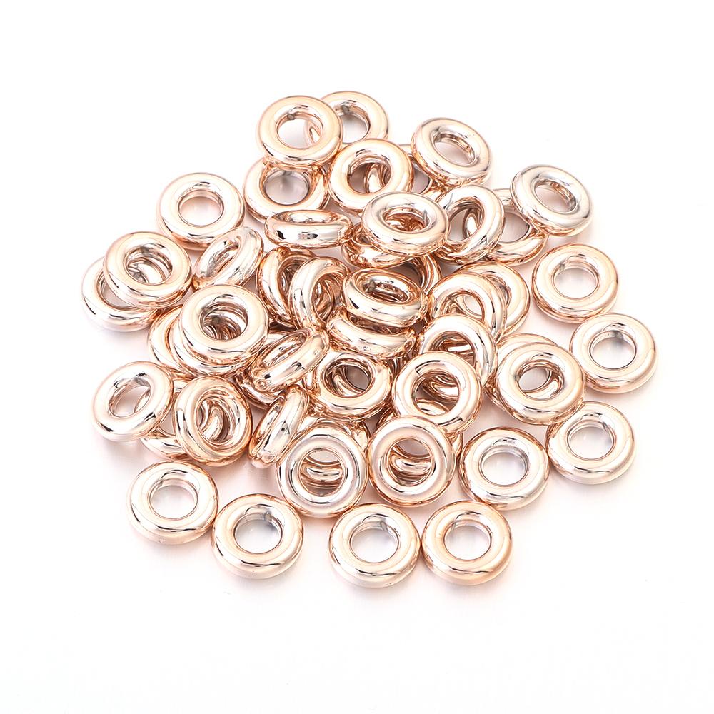

50-100pcs/lot 4/6mm CCB Spacer Beads Round Ring Beads Big Hole Loose Beads For Jewelry Making DIY Necklace Bracelet Accessories hole 4mm