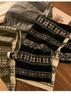 Women's Snowflake Double-Sided Knitted Scarf - Thick, Warm Vintage Shawl for Autumn/Winter In Korean Style