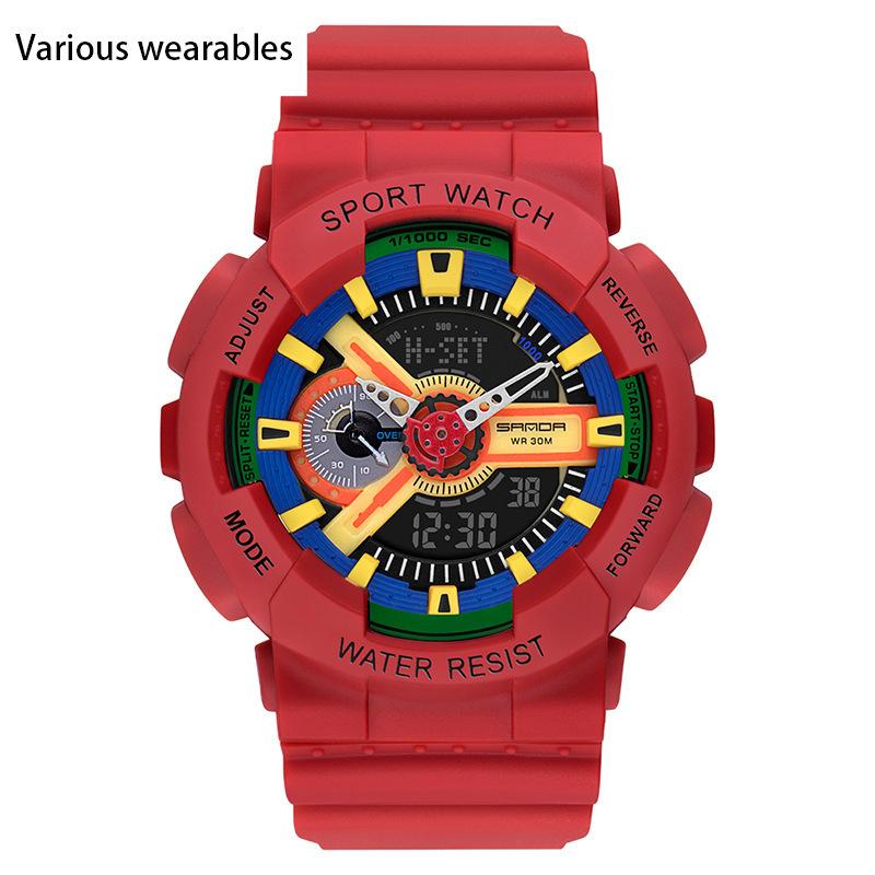 Neue Mode Trendy Jugend männer und frauen Uhren Outdoor Wasserdicht Leuchtende Multifunktions Elektronische Uhr