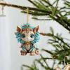 Delightful Cartoon Sheep Crab Car Ornament Whimsical Acrylic Holiday Decor Piece