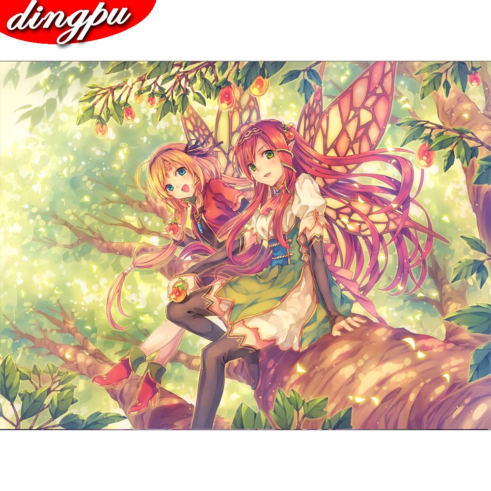 Cartoon 5D DIY Diamond Painting Embroidery Pattern 3d Cross Stitch Kits Wedding Room Decor