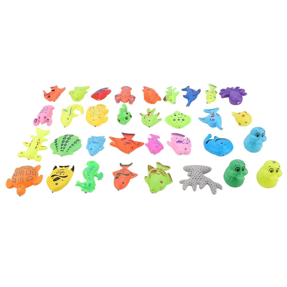39pcs Set Magnetic Fishing Toy Fish Rod Net Set Playing Game Educational Toys Baby Kids Gift